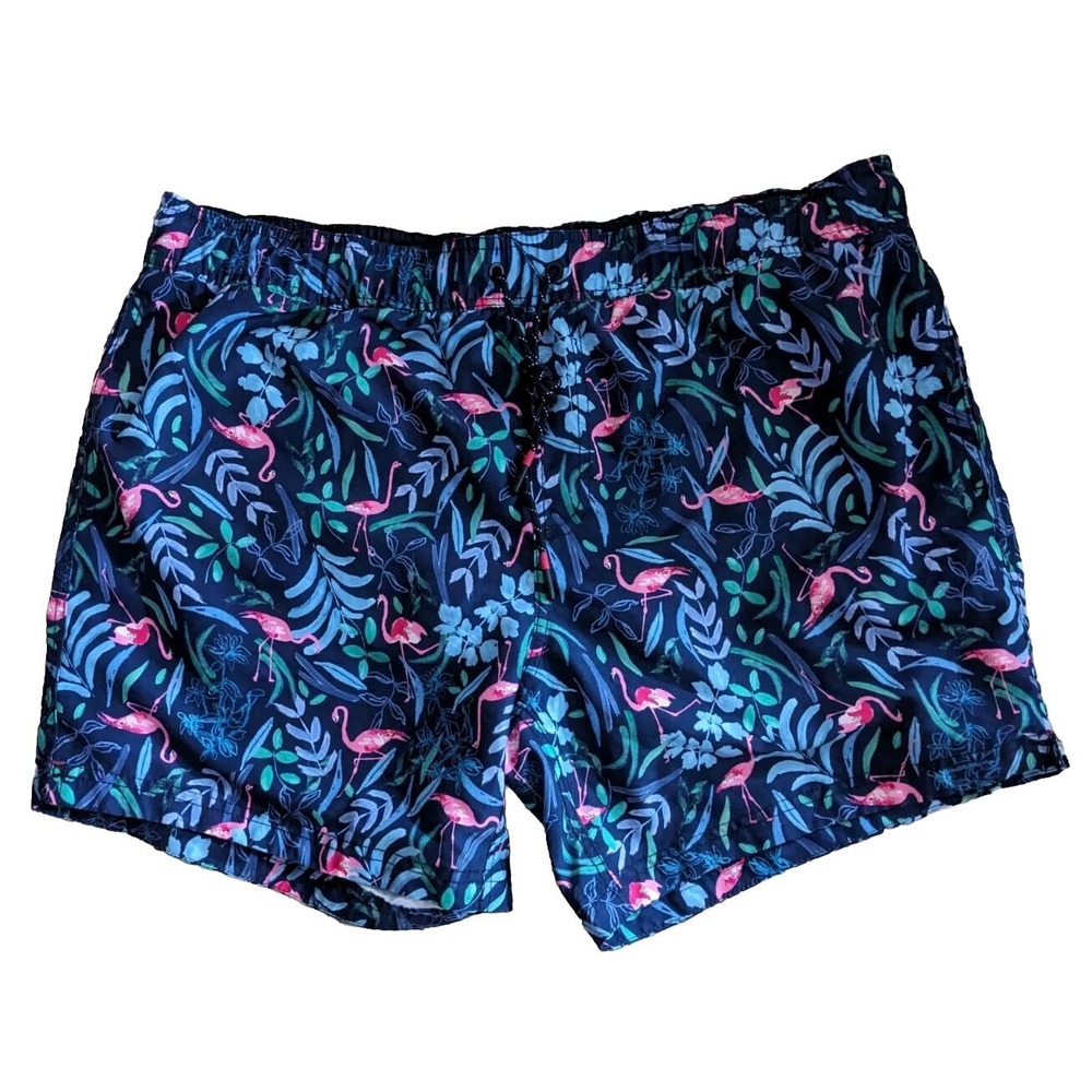 Joules Mens XL‎ Flamingo Swim Shorts Board Trunks Bathing Suit Lined Tropical